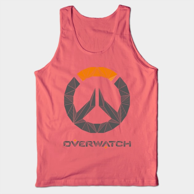 Overwatch - Geometric Logo Tank Top by alcateiaart